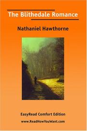 Cover of: The Blithedale Romance [EasyRead Comfort Edition] by Nathaniel Hawthorne