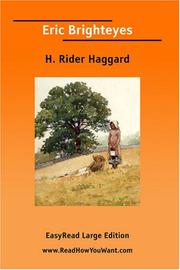 Cover of: Eric Brighteyes [EasyRead Large Edition] by H. Rider Haggard