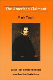 Cover of: The American Claimant  (Large Print) by Mark Twain