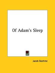 Cover of: Of Adam's Sleep