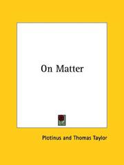 Cover of: On Matter
