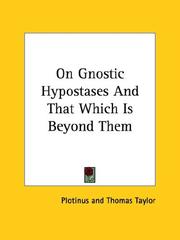 Cover of: On Gnostic Hypostases And That Which Is Beyond Them