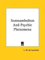 Cover of: Somnambulism And Psychic Phenomena