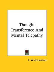 Cover of: Thought Transference And Mental Telepathy