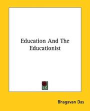 Cover of: Education And The Educationist