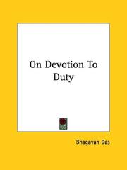 Cover of: On Devotion To Duty