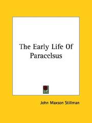 Cover of: The Early Life Of Paracelsus