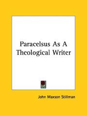 Cover of: Paracelsus As A Theological Writer