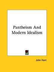 Cover of: Pantheism And Modern Idealism