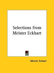 Cover of: Selections from Meister Eckhart