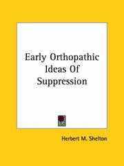 Cover of: Early Orthopathic Ideas Of Suppression