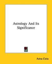 Cover of: Astrology And Its Significance