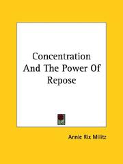 Cover of: Concentration And The Power Of Repose