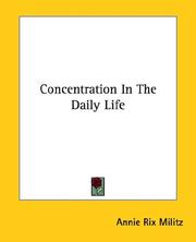 Cover of: Concentration In The Daily Life