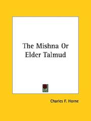 Cover of: The Mishna Or Elder Talmud