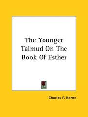 Cover of: The Younger Talmud On The Book Of Esther