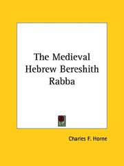Cover of: The Medieval Hebrew Bereshith Rabba