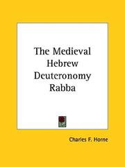 Cover of: The Medieval Hebrew Deuteronomy Rabba