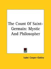 Cover of: The Count of Saint-Germain by Isabel Cooper-Oakley