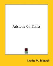 Cover of: Aristotle On Ethics