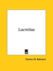 Cover of: Lucretius