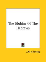 Cover of: The Elohim Of The Hebrews