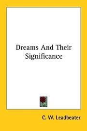 Cover of: Dreams And Their Significance
