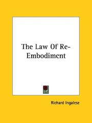 Cover of: The Law Of Re-Embodiment