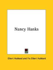 Cover of: Nancy Hanks by Elbert Hubbard