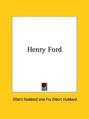 Cover of Henry Ford by Elbert Hubbard