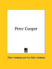 Cover of Peter Cooper by Elbert Hubbard