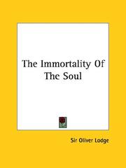 Cover of: The Immortality of the Soul