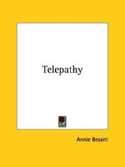 Cover of: Telepathy by Annie Wood Besant