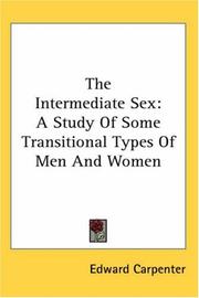 Cover of: The Intermediate Sex by Edward Carpenter