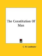 Cover of: The Constitution Of Man