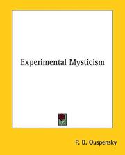 Cover of: Experimental Mysticism