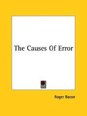 Cover of: The Causes of Error by Roger Bacon