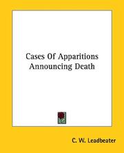 Cover of: Cases Of Apparitions Announcing Death