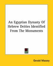 Cover of: An Egyptian Dynasty of Hebrew Deities Identified from the Monuments by Gerald Massey