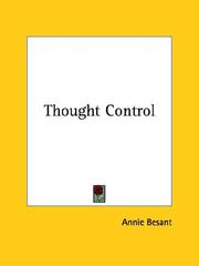 Cover of: Thought Control by Annie Wood Besant