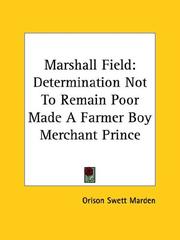 Cover of: Marshall Field by Orison Swett Marden, Orison Swett Marden