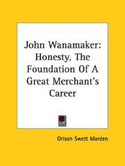 Cover of: John Wanamaker | Orison Swett Marden