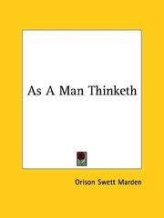 Cover of: As A Man Thinketh by Orison Swett Marden