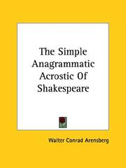 Cover of: The Simple Anagrammatic Acrostic Of Shakespeare