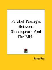 Cover of: Parallel Passages Between Shakespeare And The Bible