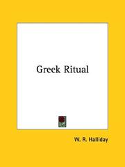 Cover of: Greek Ritual