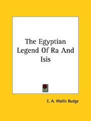 Cover of: The Egyptian Legend Of Ra And Isis