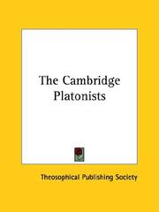 Cover of: The Cambridge Platonists by Theosophical Publishing Society
