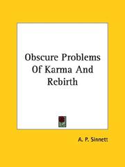 Cover of: Obscure Problems Of Karma And Rebirth