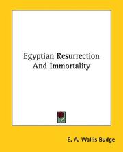 Cover of: Egyptian Resurrection And Immortality